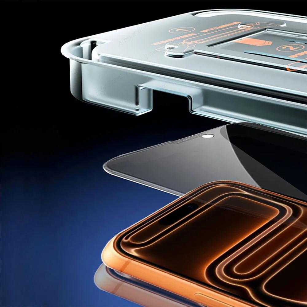 5 قطعة لابل آيفون 17 برو ماكس 15 16 برو 14 زائد 13 12 Mini 11 XS 17 الهواء المضادة للتجسس الزجاج المقسى حامي شاشة الهاتف المحمول