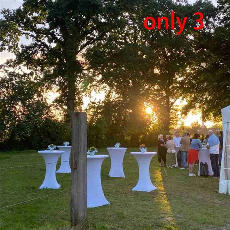 ABKJ-3 PCS Stretch Bar Table Covers For Bistro Table Reinforcement In The Foot Area Stretch Cover For Bar Tables