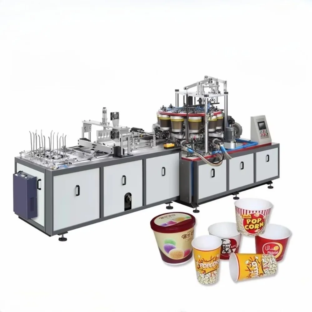 خط إنتاج آلة تصنيع الأكواب الورقية للاستعمال مرة واحدة أوتوماتيكي بالكامل 2-16 أونصة بسعر منخفض