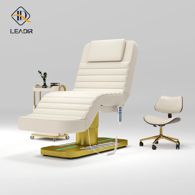 

Professional Reclinable Massage Tables Electric Facial Bed Stainless Steel Massage Bed Facial Bed With Foot Control for Studio