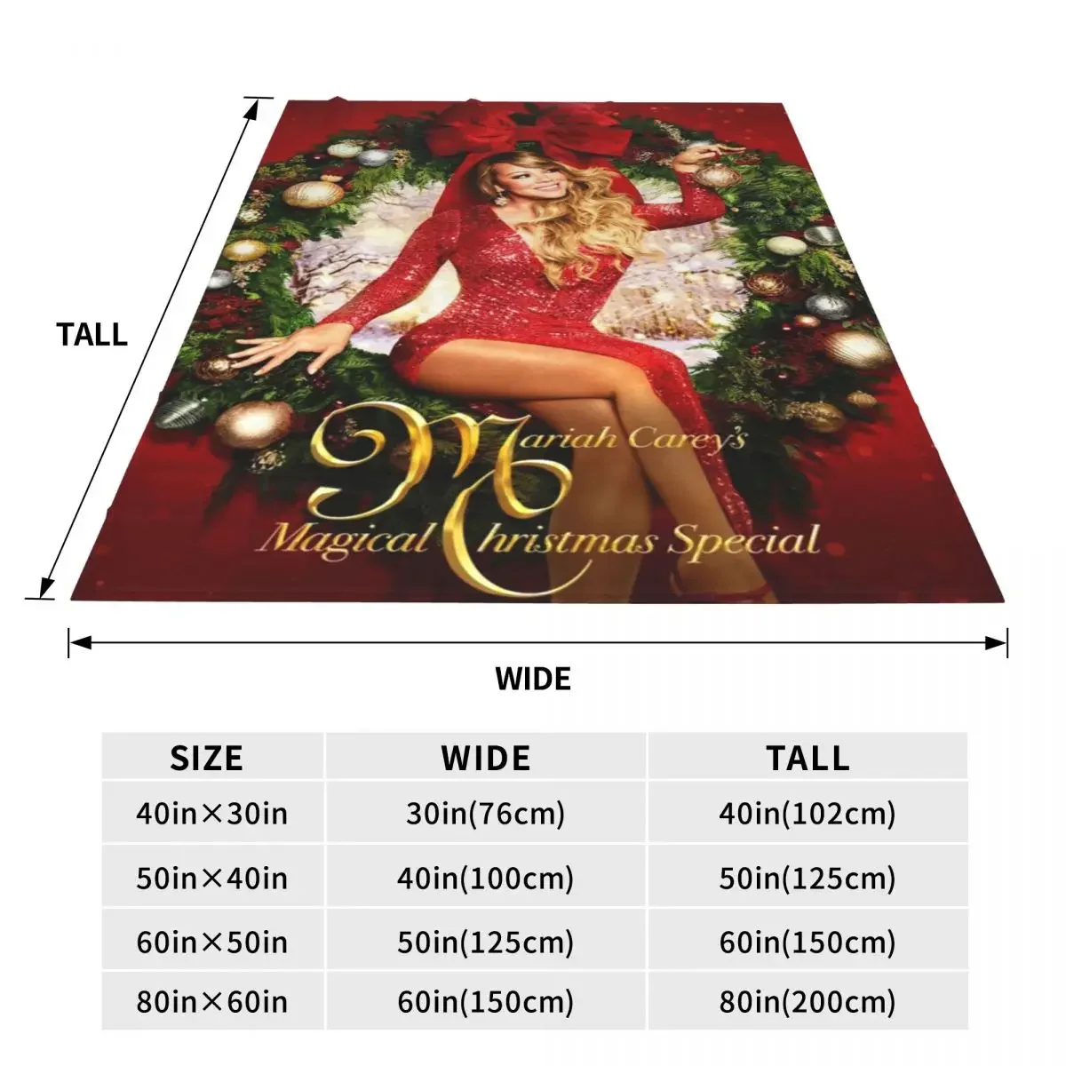 Mariah Carey Super Warm Blankets Singer Christmas Gift Camping Bedding Throws Winter Print Flannel Bedspread Sofa Bed Cover