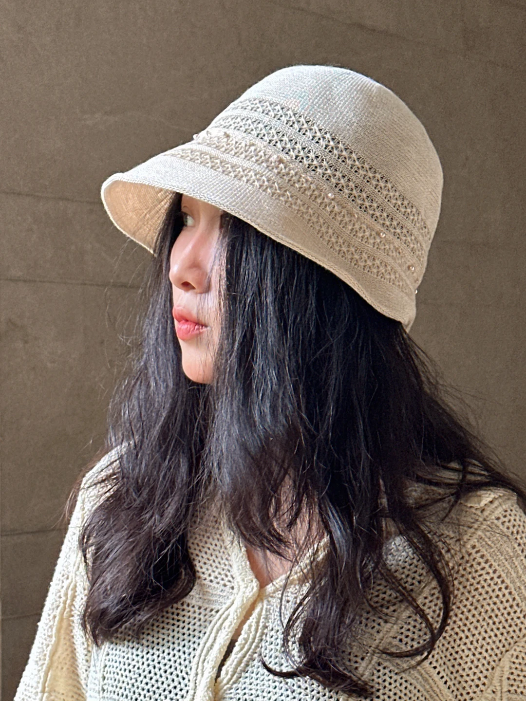 handmade-pearl-decorated-knitted-light-weight-breathable-vintage-fisherman-hat-summer-sun-protection-long-front-short-back-de