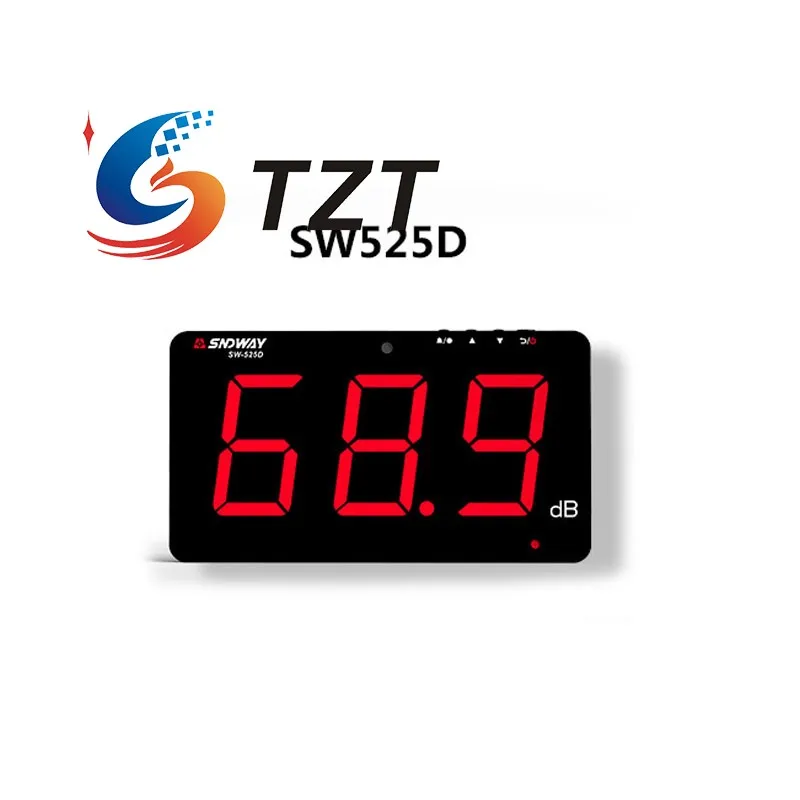 TZT SW-525A SW525A Standard/SW-525B SW525B/SW-525D 30-130dB مقياس الضوضاء مقياس ديسيبل المثبت على الحائط مع أجهزة إنذار الصوت والضوء