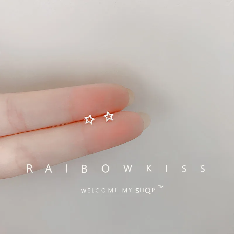 Star Hollow Stud Earrings For Women Trendy Ear Partner Simple Geometric Design Cute Girl Daily Small Jewelry Hot Sale Wholesale