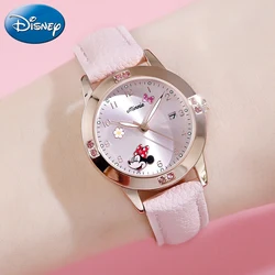 Disney Cartoon Minnie Meisje Horloge Vrouwen Kalender Gift Quartz Leuke Crystal Kids Horloges Kinderen Klok Geschenken Verjaardagscadeau