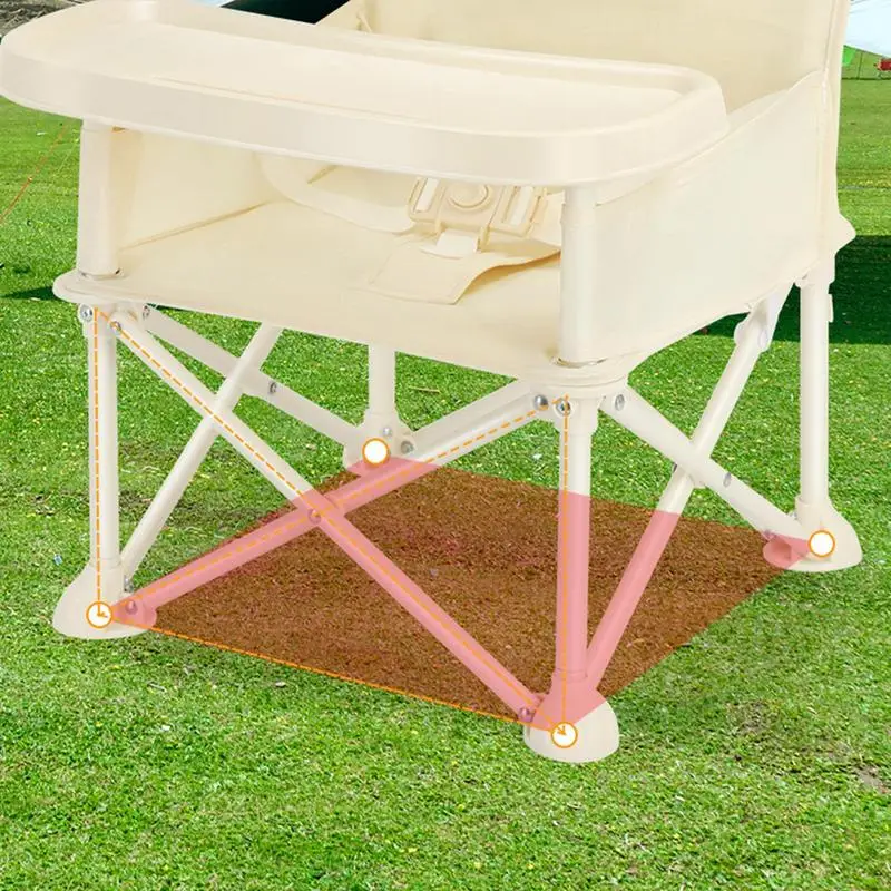 High Chair Booster Seat Folding Baby Booster Chair With Tray Parasol Outdoor Beach Camping Chair For Children Baby Boys Girls Go