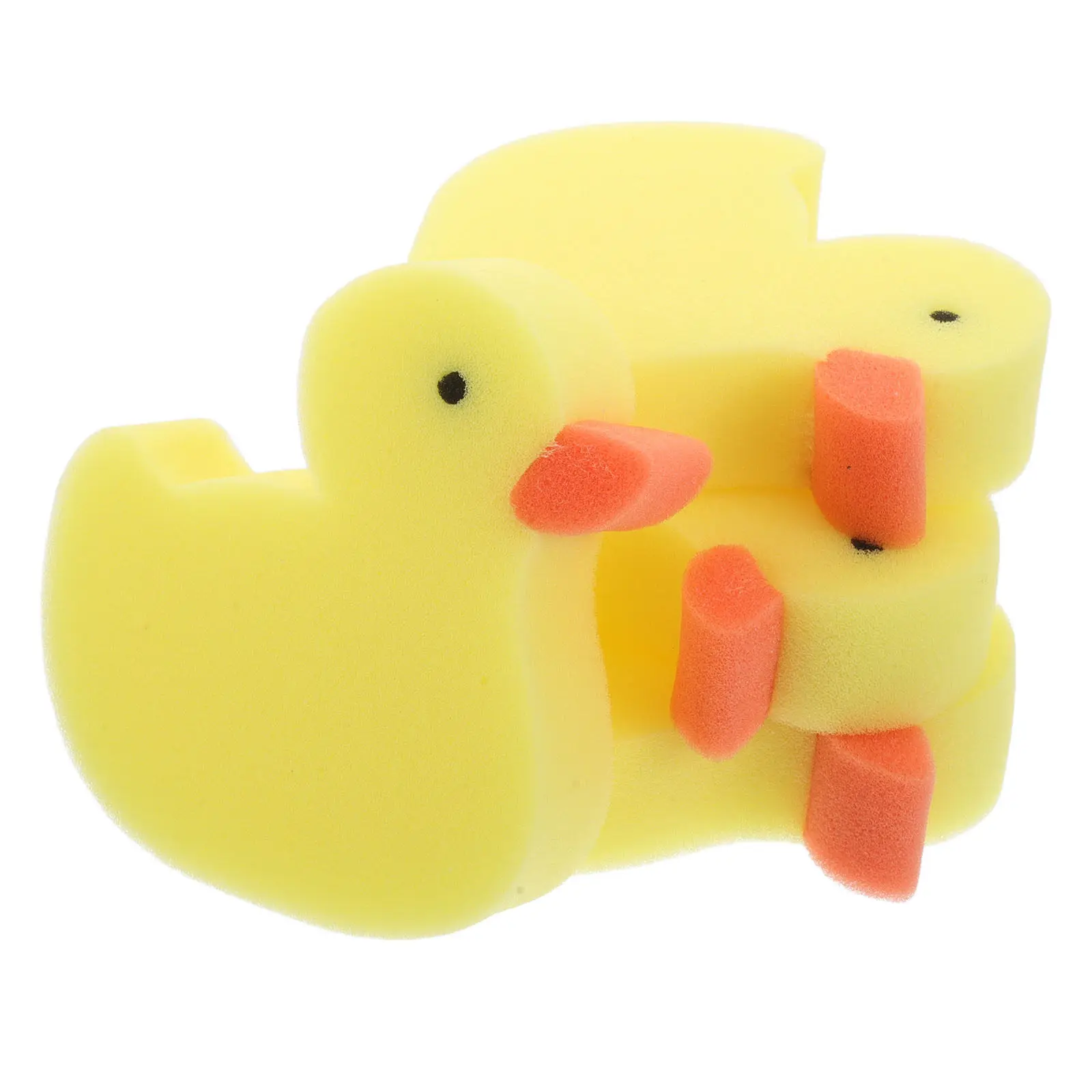4Pcs Small Duck Shaped Bath Sponge Gentle Body Shower Sponges Toddler Bath Scrubber Cute Animal Sponge for Exfoliating