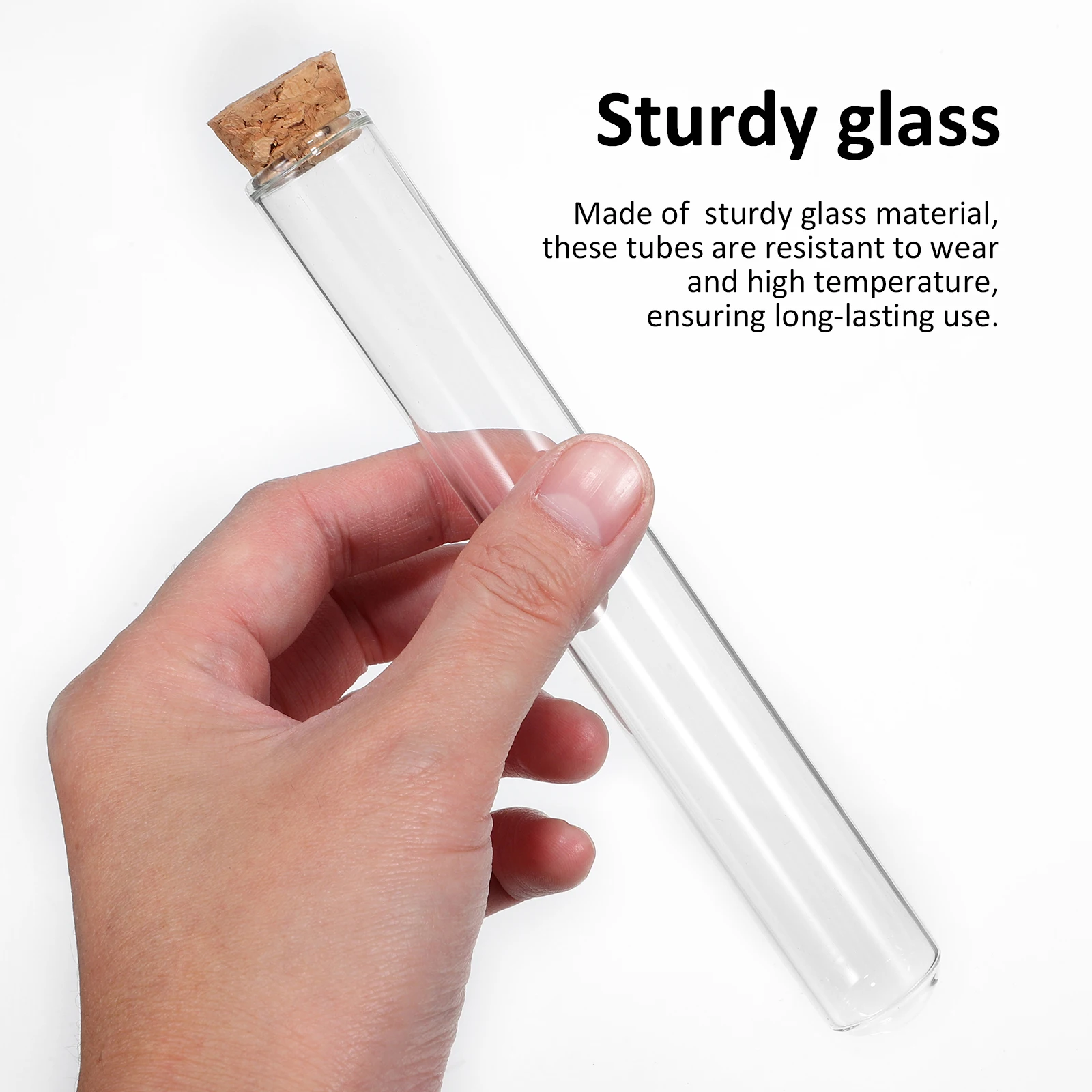 

16 Pcs Empty Test Tubes Transparent with Cap Corks Lab Tubestest Glass for Blowing Propagation Brush