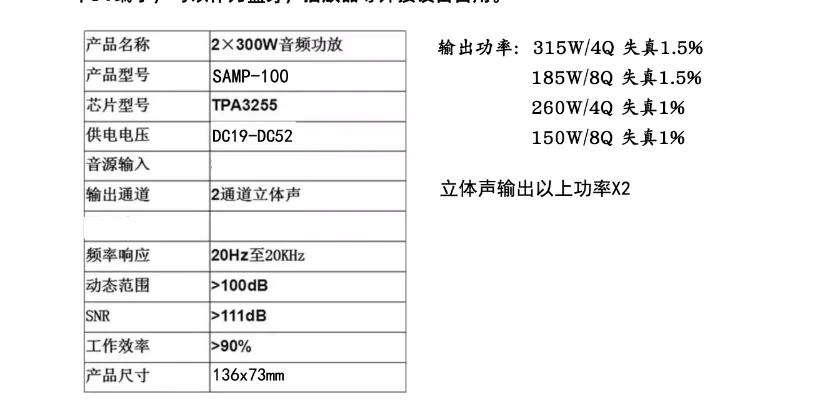 TPA3255 2x 300W fever HIFI digital power amplifier board high power 2.0 channel stereo MODULUE