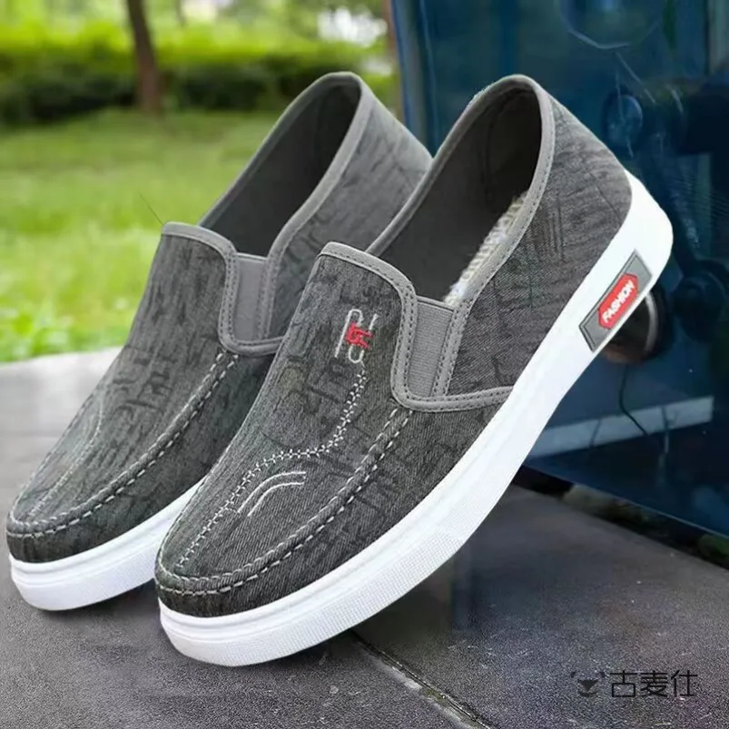 

New Men's Canvas Shoes Spring Summer Low Cut Casual Comfortable Anti Slip Fashionable Men's Footwear Breathable round Toe