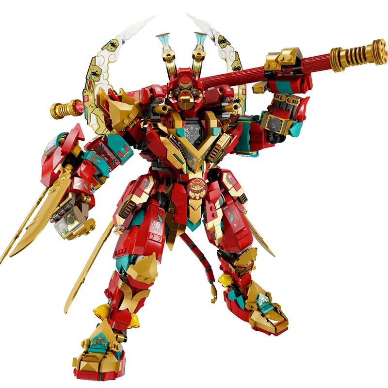 2023 NEW Monkie Kid Series Monkey King Ultra Mech Building Blocks Sun Wukong Mecha Compatible 80045 Bricks Toys For Boys Gifts