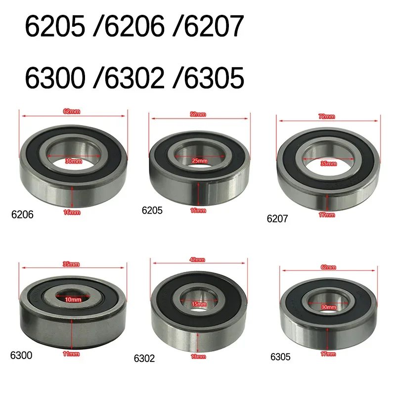 For Electrolux drum washing machine Water seal（42*75*10/12）+bearings 2 PCs（6206 6207）Oil seal Sealing ring parts