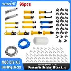 MOC Technical Hose Air Pump Tank Push Rod Putter Switch Piston With legoeds Pneumatic Parts 42043 9641 47225 61904