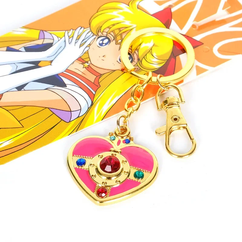 Anime Mond Kristall Keychain Liebevolle Zauberstab Kristall Cosplay Cartoon Anhänger Halskette Mädchen Zubehör Schmuck Nette Requisiten