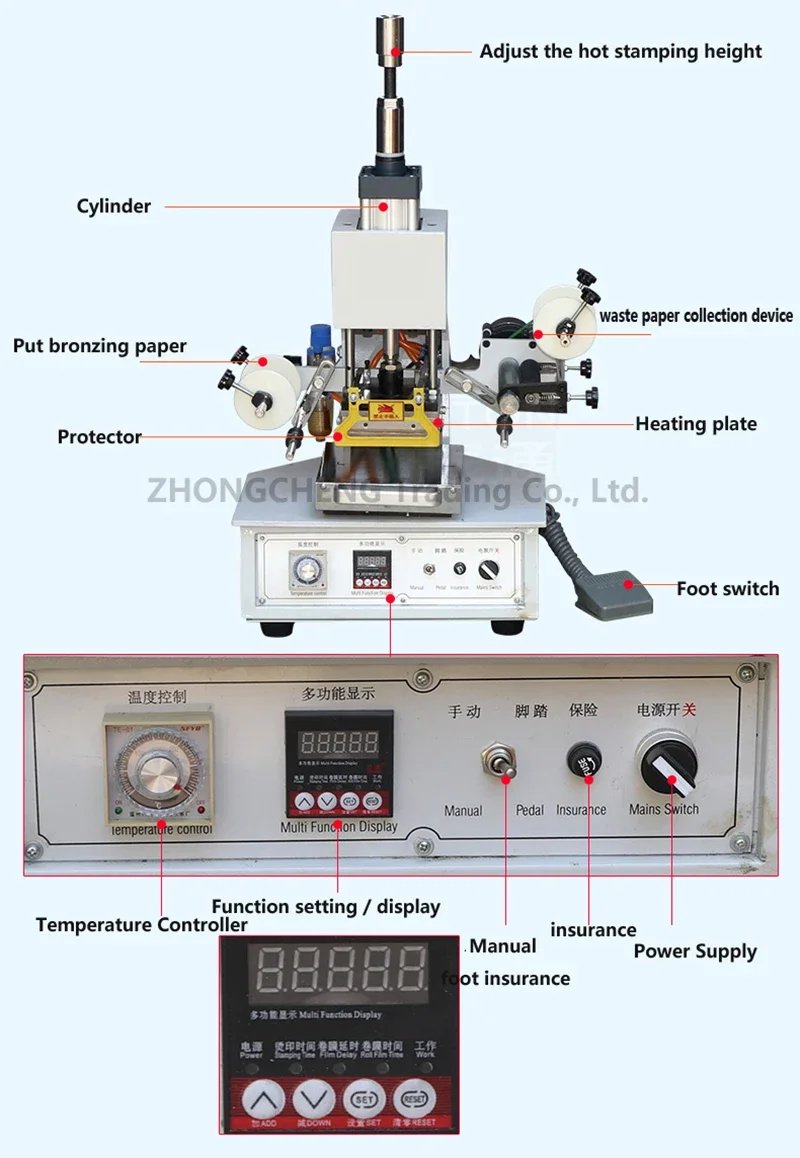 新しい空気圧ブロンズマシン高精度レザーホットスタンピングマシンコーディングマシン