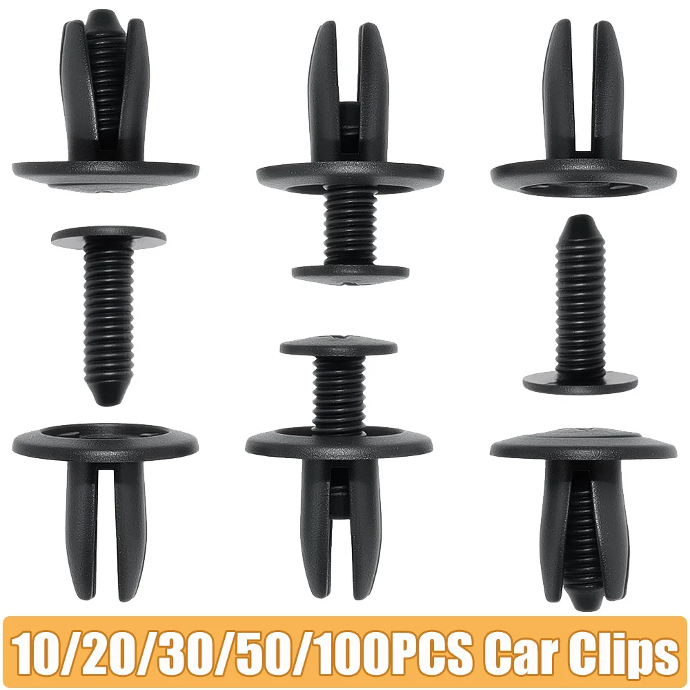 6MM Fastener Clips Hole Rivets Push Clip Vehicle Door Panel Car Accessories Universal for Toyota Kia Nissan Yamaha Bumper Fender