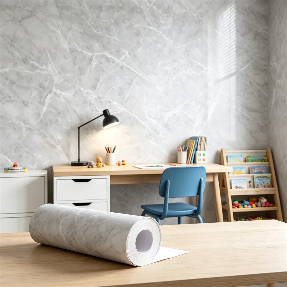 Waterproof Marble Contact Paper Peel and Stick Removable Vinyl Sticker for Kitchen Table Bathroom Cabinet Home Decor