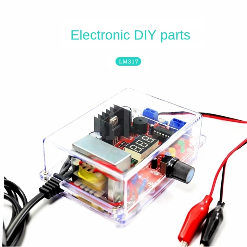 LM317 Adjustable Voltage Regulator DIY Kit 110V To 1.25V-12.5V Step-Down Power Supply Module Electronic Kits US Plug Easy To Use