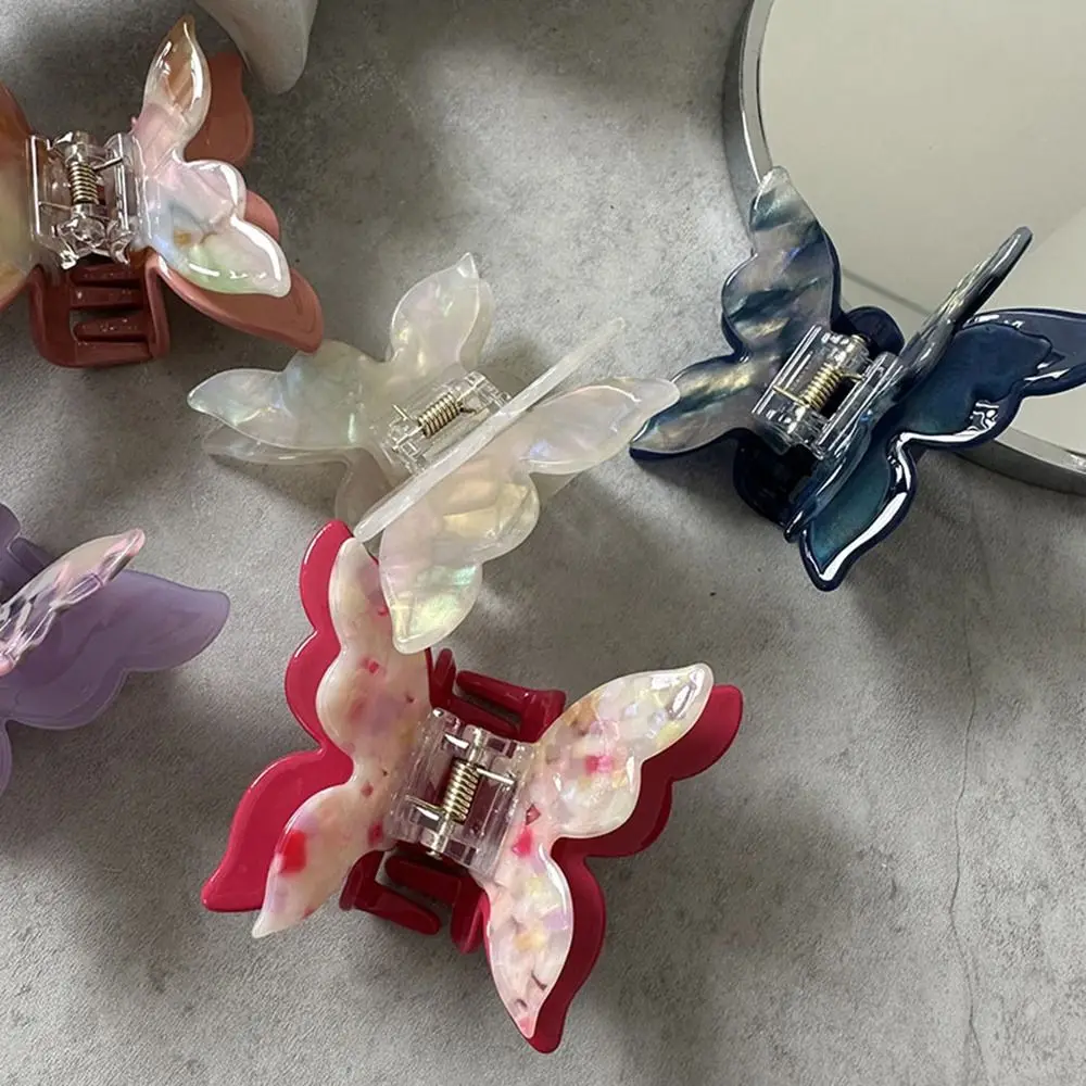 

Elegant Fairy-like Butterfly Hair Clips Double Layer Strong Hold Acetate Claw Clips Thick Thin Hair Non Slip Hair Jaw Clips