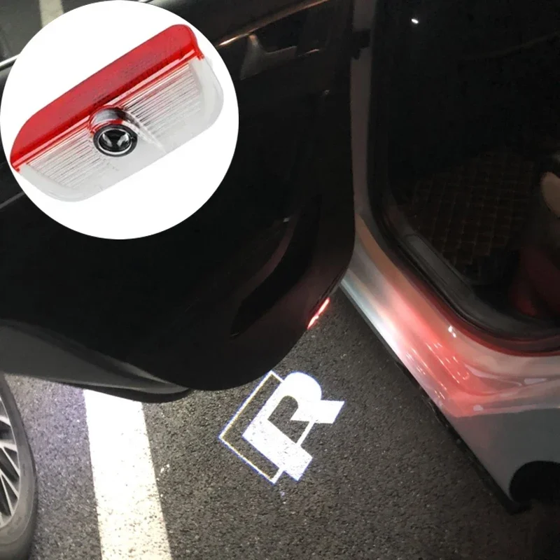 

2026 Hot For VW VOLKSWAGEN Car Door Welcome Lights for VOLKSWAGEN VW R LINE Rline Golf Tiguan Touran Touareg EOS Jetta Passat T-