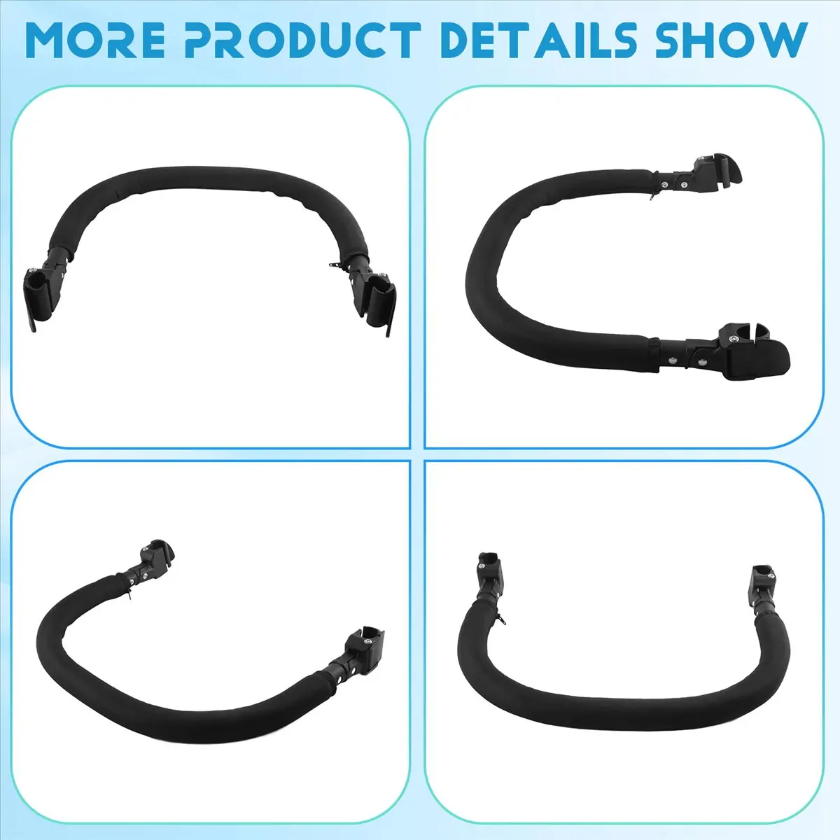 Baby Stroller Armrest Bumper Bar Front Guardrail Handlebar Oxford Cloth Pram Pushchair for Yoyo