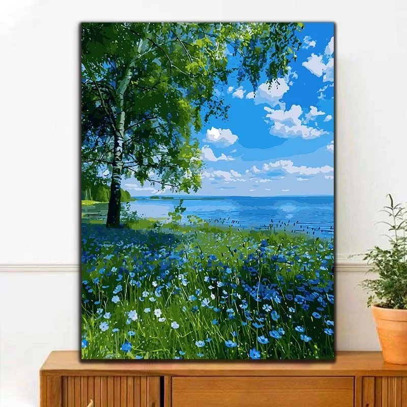 

A-0113 Tropical Flowers Oil Painting - Exotic Hibiscus & Orchids - Vibrant Wall Art