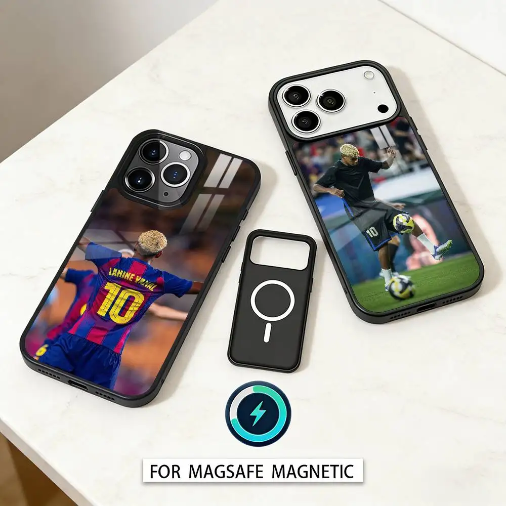 

L-Lamine Y-Yamal-19 Phone Case Magnetic For iPhone17 16 15 14 13 12 Pro Max For Magsafe Wireless Charging Cover