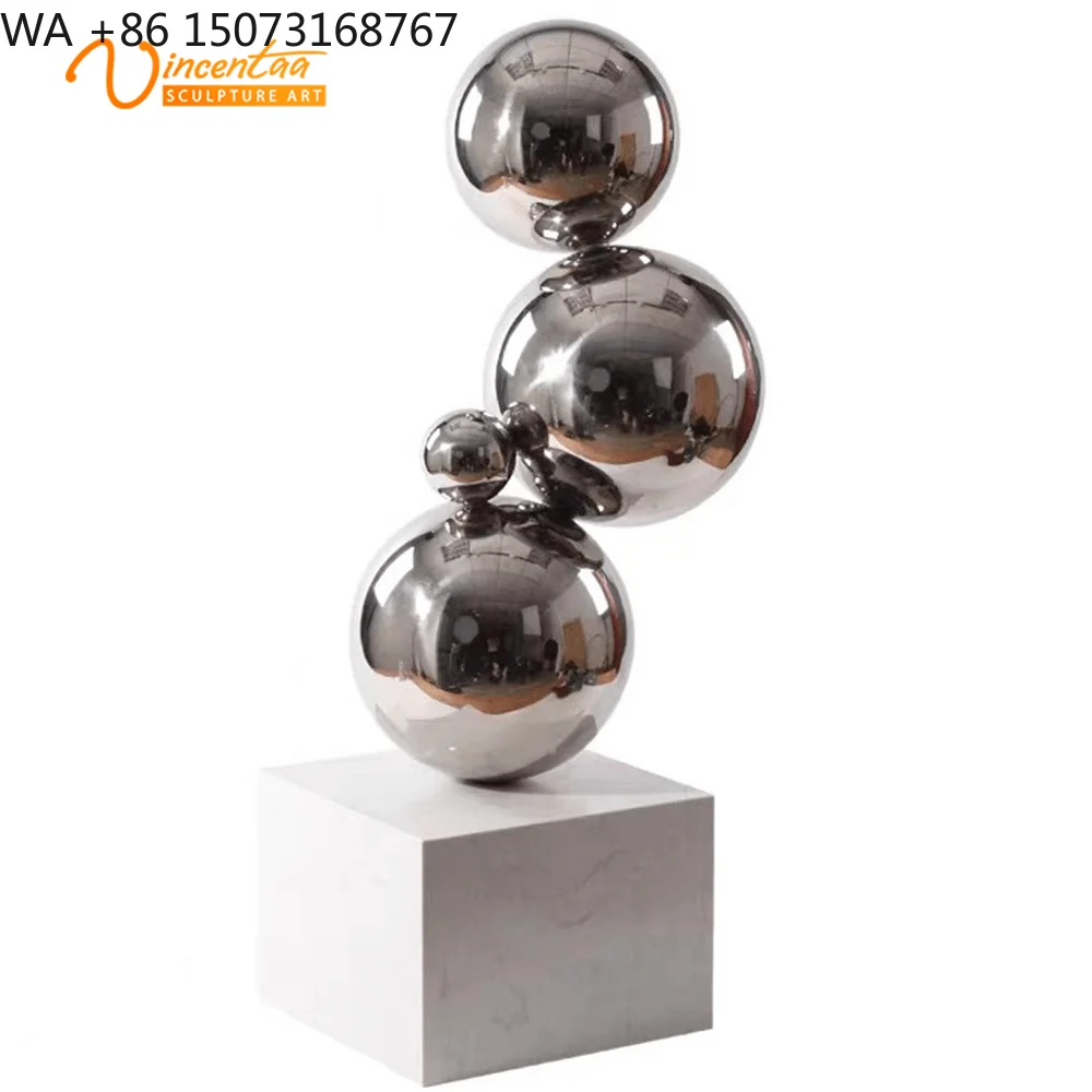 

Vincentaa Modern Hotel Lobby Art Deco Small Abstract Stainless Steel Sculpture