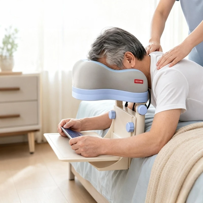 Adjustable Massage Headrest Stand, Face Down Pillow with Hole, Foldable Bedside Support, Portable Home Cushion Pad Pro Rack Kit.