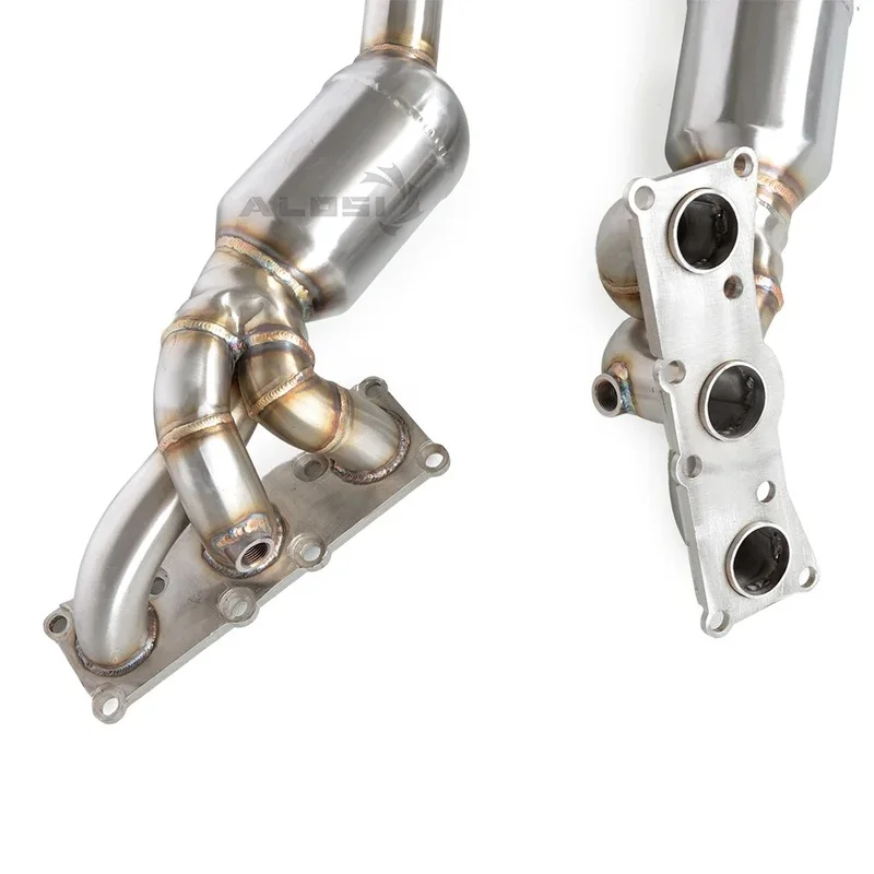 Factory Stainless Exhaust Manifold Collector 730i E65 E66 N52 2.5 3.0 2004-2008 Downpipe Catalytic Converter