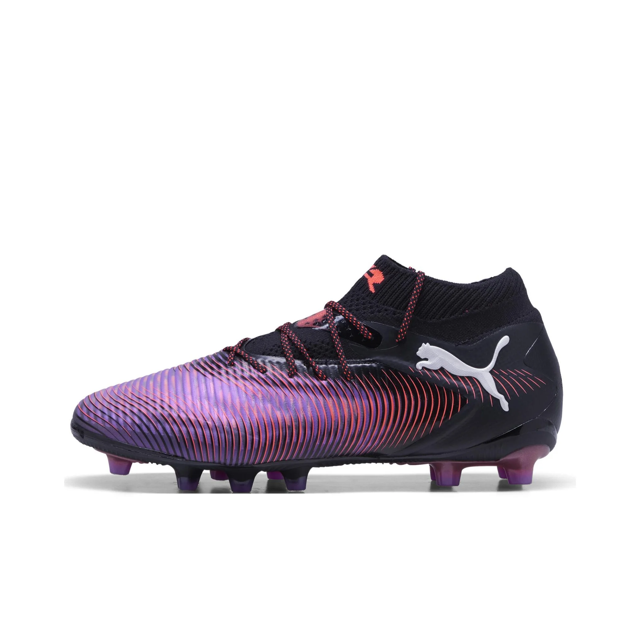 PUMA FUTURE 8 Abrasion Resistant Soccer Shoes Unisex Black White Red 108189-01