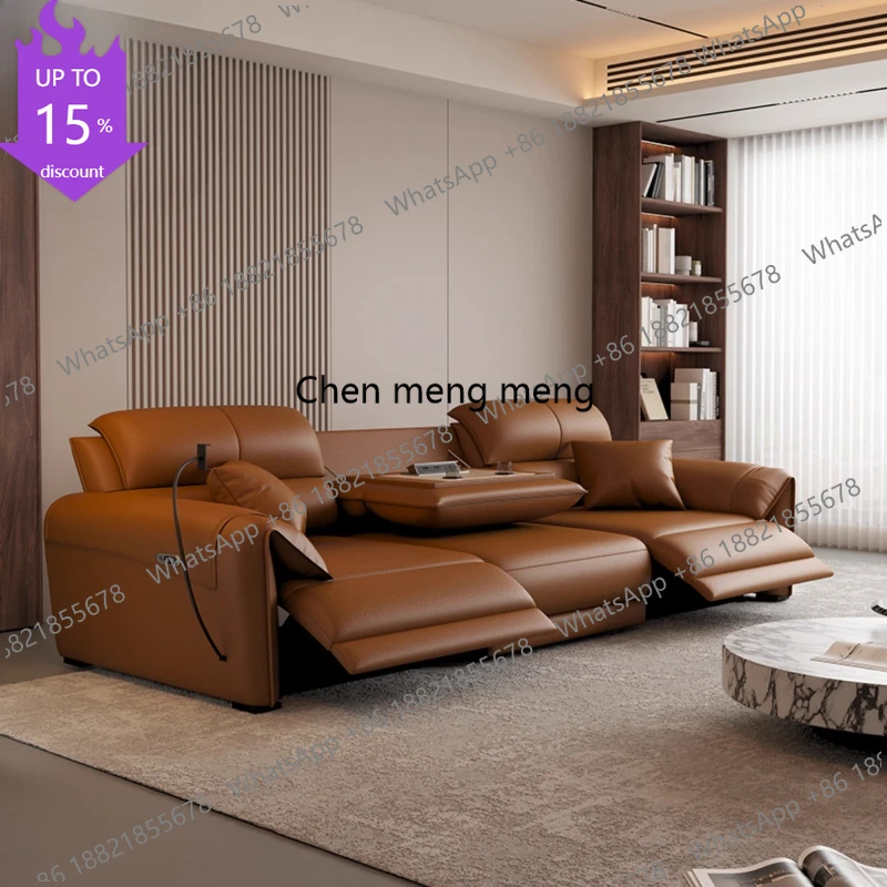 

Q178 Extendeble Apartment Bedrooms Straight Sofas Cinema Comfortable Sofa Sala De Estar Furniture HOME Italian Genuine Leather S