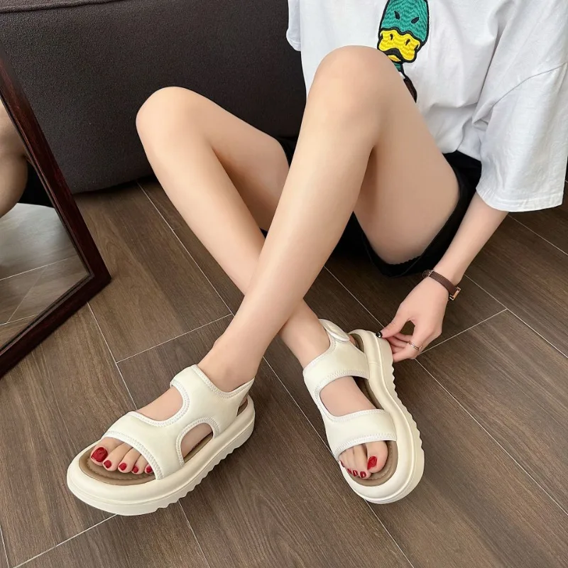 Wedges Shoes for Women Sandals Fashion Stretch Casual Slip on Platform Sport Sandalias De Mujer Soft Sole Outdoor Walking Shoes