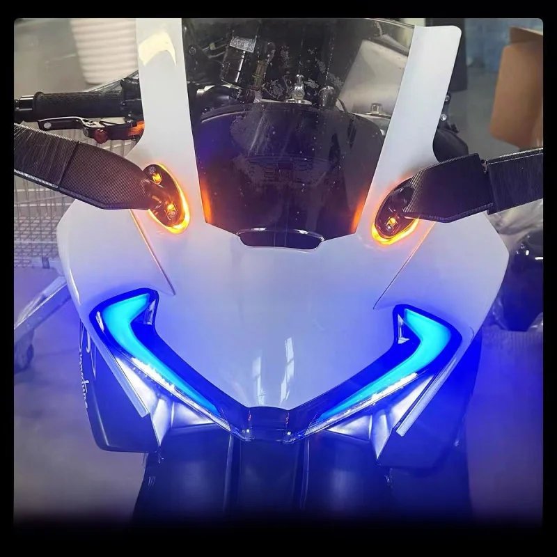 ل CFMOTO 675sr/675sr-r 675srr 675 2024 2025 LED غطاء مرآة الرؤية الخلفية (مع الضوء) دراجة نارية تعديل الملحقات #3