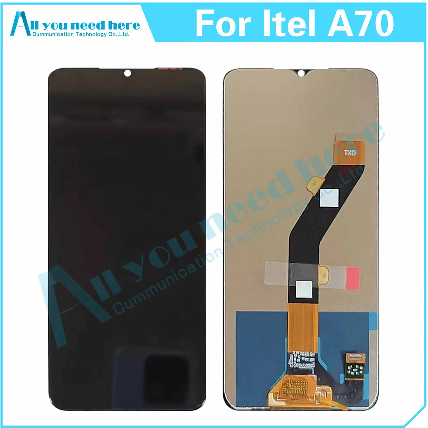 100% Test For Itel A70 LCD Display Touch Screen Digitizer Assembly Repair Parts Replacement