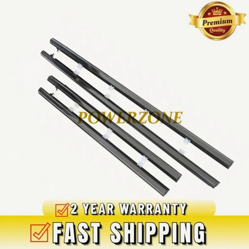 4PCS 72410TL0003 72450TL0003 72910TL0003 72950TL0003 FL FR RL RR Outside Window Weatherstrip Mouldings for Acura TSX 2009-2014