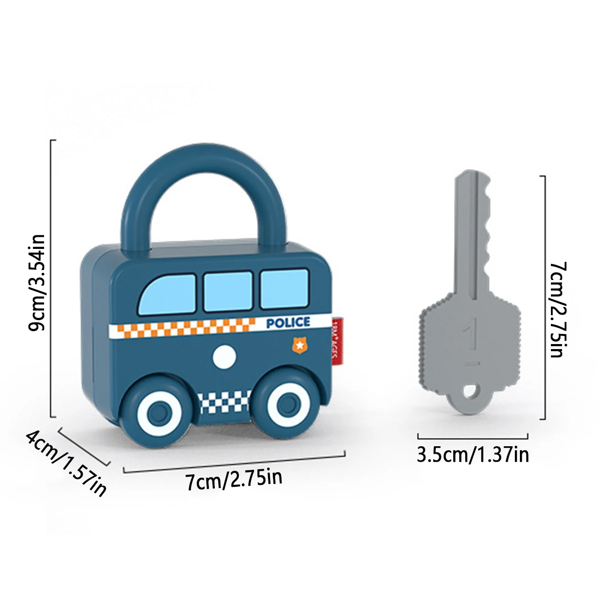6Pcs Montessori Early Learning Lock Unlock Car Train Toy with Keys Kids Math Counting Motor Skill Educational Toys Xmas Gift
