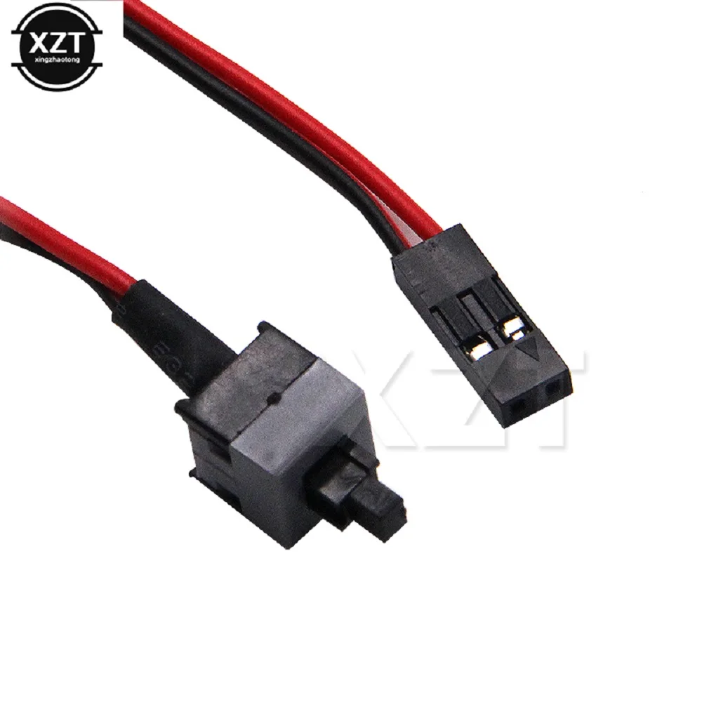 10PCS Chassis power switch cable Desktop Computer PC Case Power Button SW Switch Power Cord Cable Restart Switch Cable Wholesale