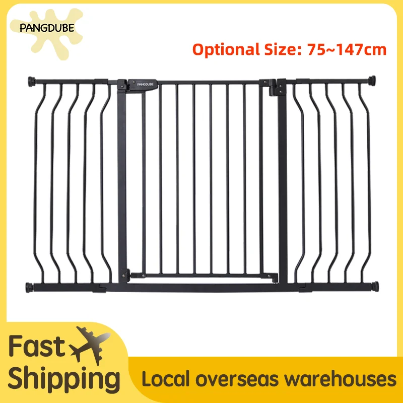 PANGDUBE Safety Door for Baby Gate Children's Safety Barrier No-Drill Pressure-mounted Dog Balcony Gate Kid Doorways Baby Fence