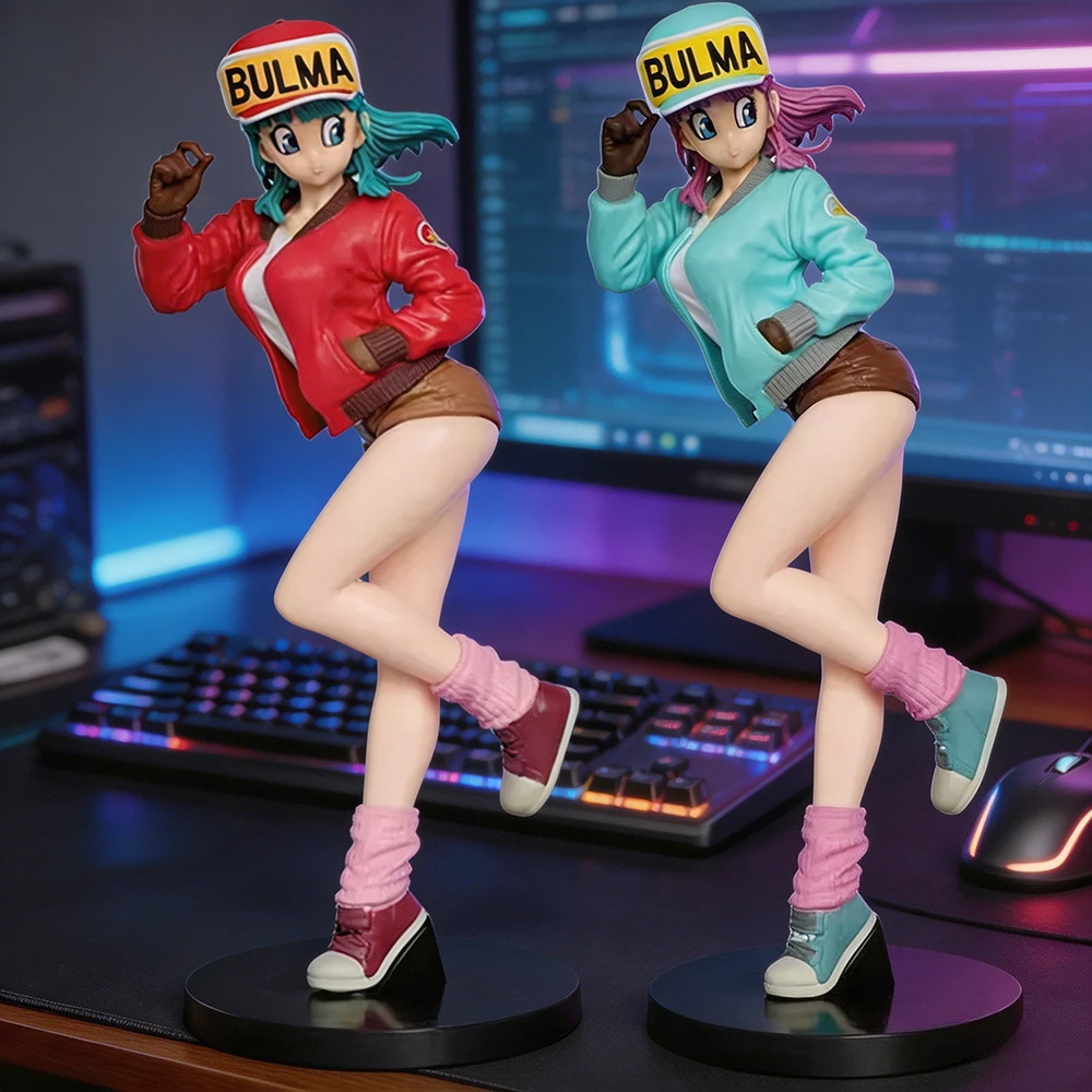 Figura de Anime de Bulma de Dragon Ball de 25 cm, Muñeca de PVC, Estatua Coleccionable, Decoración de Escritorio, Modelo, Regalo de Navidad, Juguete