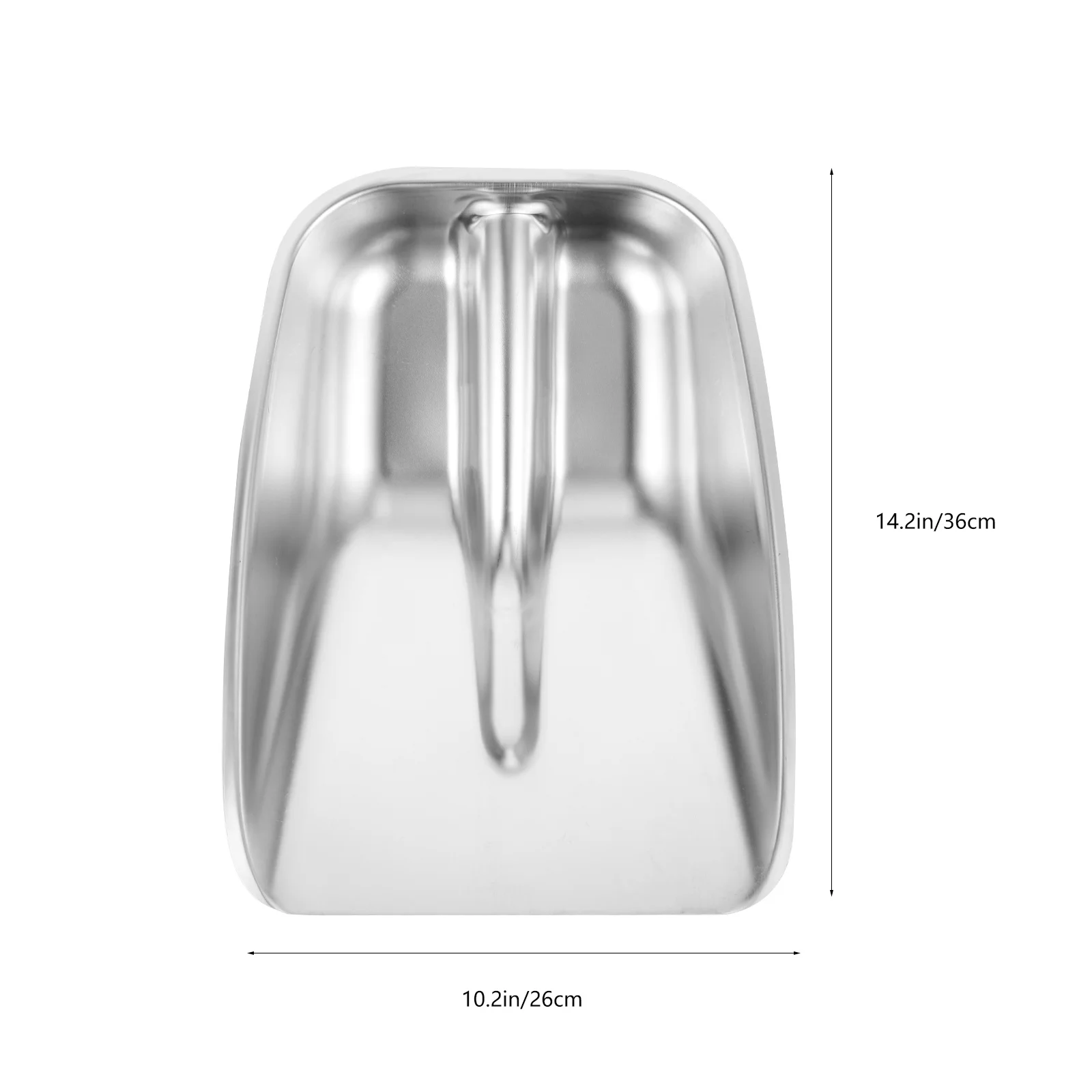 Łopata do śniegu ze stali nierdzewnej, skrobak do lodu, narzędzie do czyszczenia podjazdów i pojazdów, srebrna