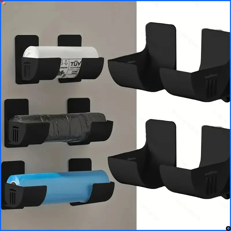 

new 4-pack Punch-free Storage Rack Kitchen Plastic Wrap Garbage Bag Cabinet Storage Rack Refrigerator Side Storage Rack
