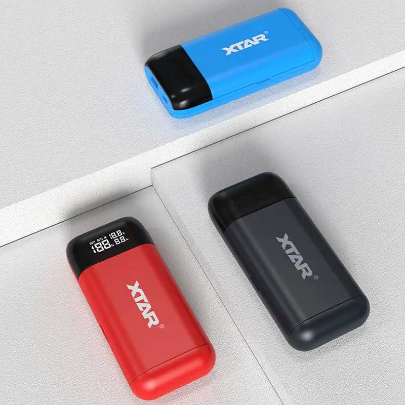 XTAR PB2SL 18650 Battery Charger Power Bank USB Type-C QC3.0/PD3.0 Quick Charging 21700 20700 18700 Batteries Chargers Powerbank