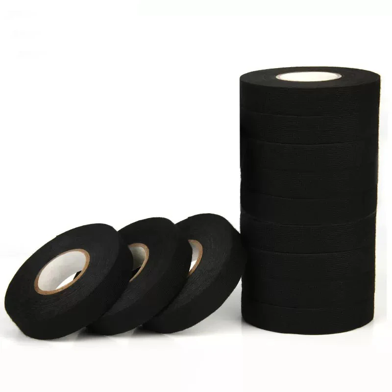 15M 9/15/19/25/32MM Heat-resistant Adhesive Cloth Fabric Tape For Automotive Cable Tape Harness Wiring Loom Electrical Heat Tape