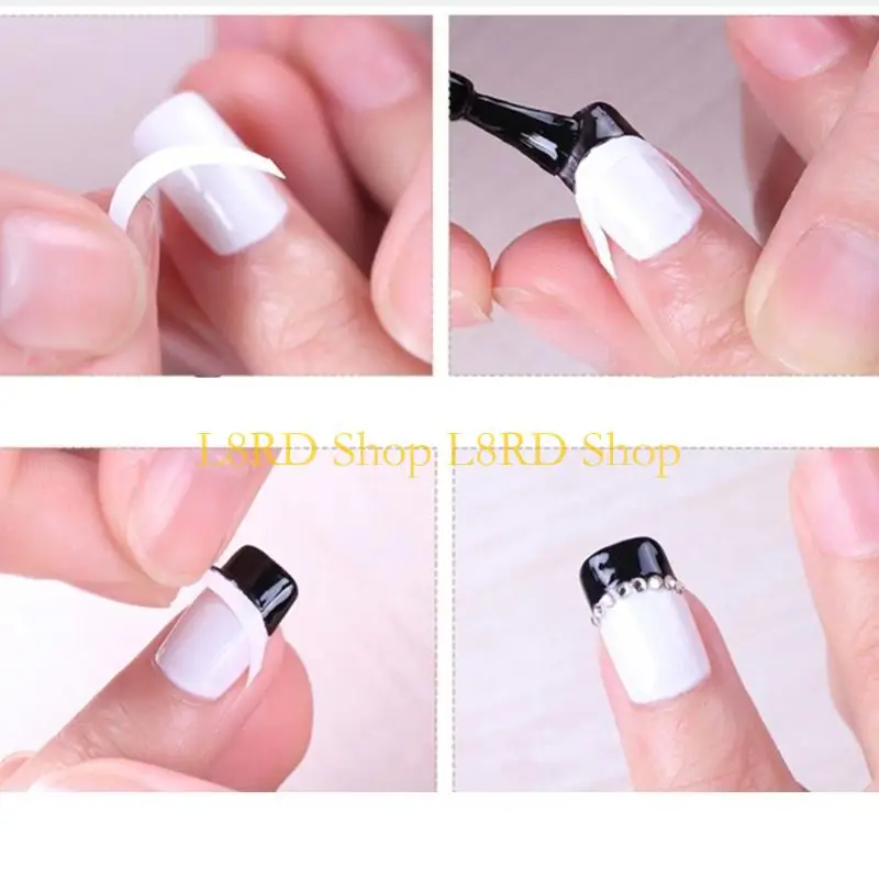 L8RD Professional Looking French Tip Guides Manicure Made Simple with Art Stickers