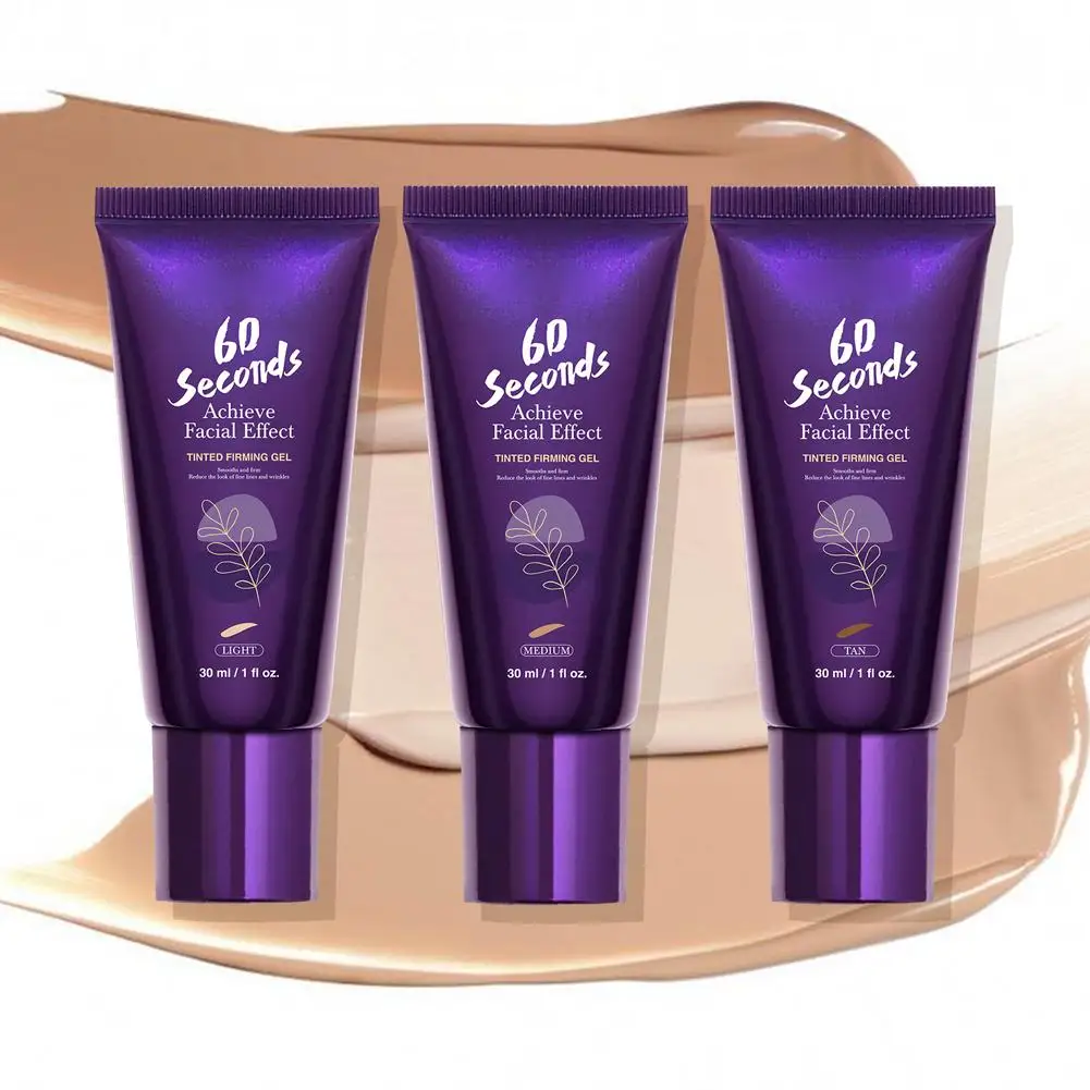 

30 мл Натуральный тональный крем для коррекции тона кожи, светло-средний оттенок, жидкая основа, эффект лифтинга за 60 секунд, тонирующий укрепляющий гель