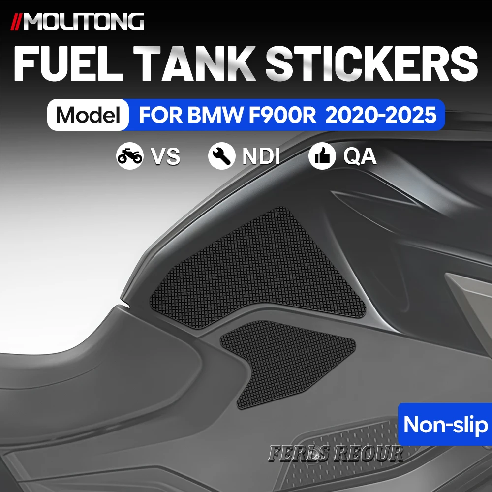 

Tank Pad Grip & Anti-Scratch Stickers for BMW F900R / F 900 R 2020-2025 | Motorcycle Fuel Tank Knee Pad Protection 3D Matt Black