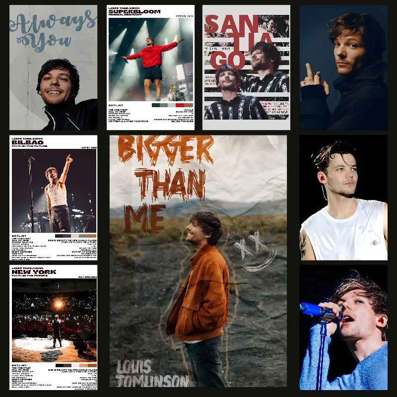 Singer Louis Tomlinson Poster Self-adhesive Art Waterproof Paper Sticker Coffee House Bar Room Wall Decor