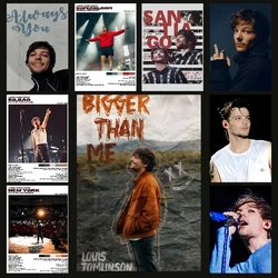 Singer Louis Tomlinson Poster Self-adhesive Art Waterproof Paper Sticker Coffee House Bar Room Wall Decor