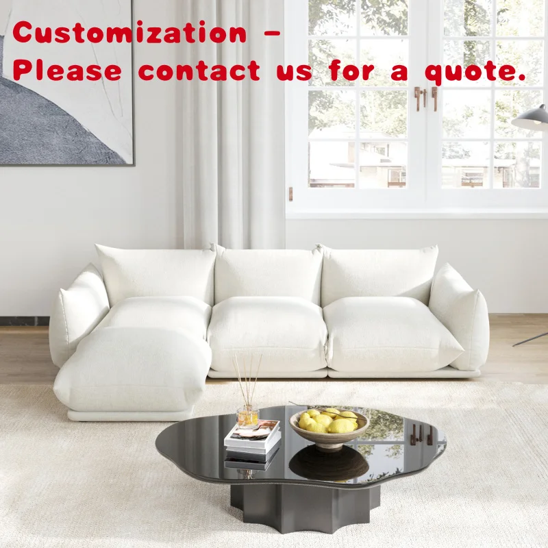 

custom.ATUNUS Beige Arflex Marenco Modern Living Room Furniture White Sectional Sofa Set Comfy 1 2 3 4 Seater Couc